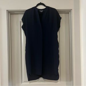 Vince Dress | Navy Blue Shift Dress | V Neck | Size S